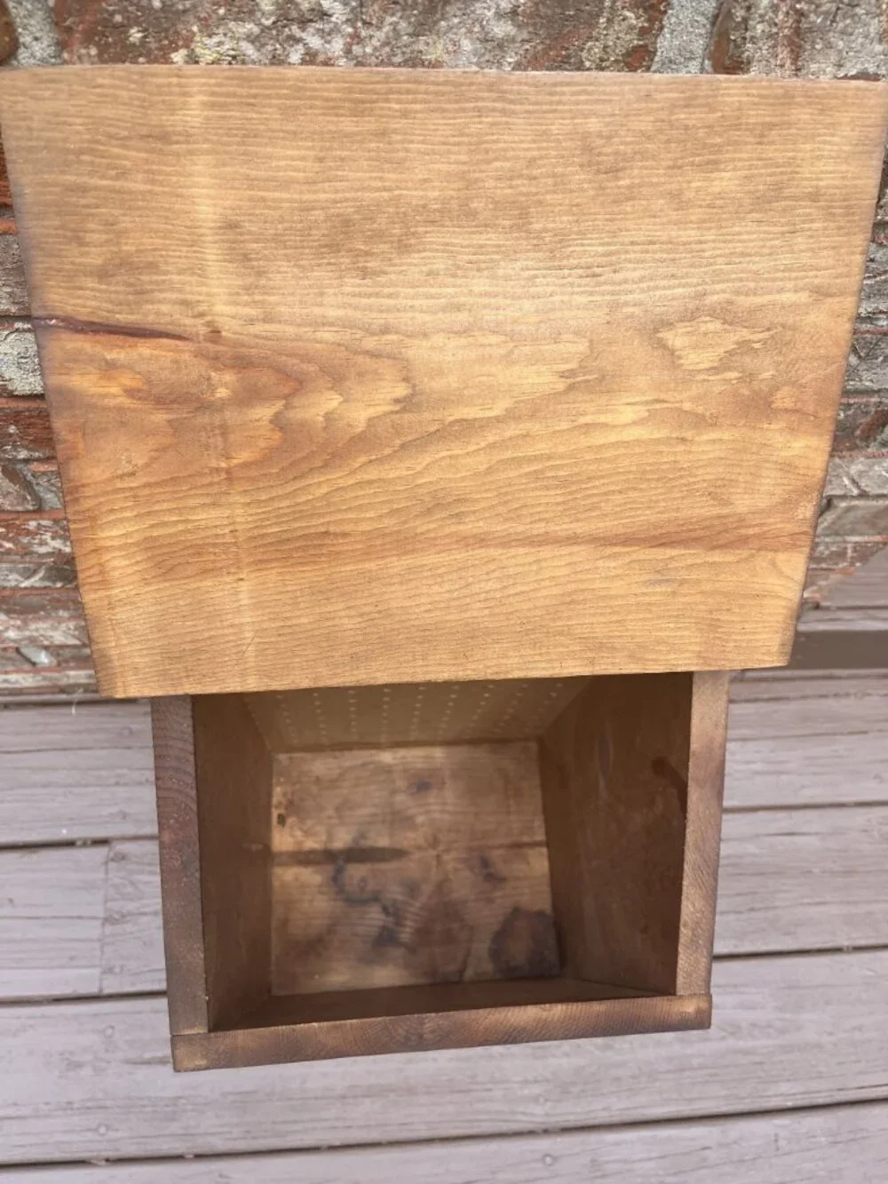Vintage Taters Wood Box, Rustic Potatoe Bin, Country Cottage Large Storage Conta